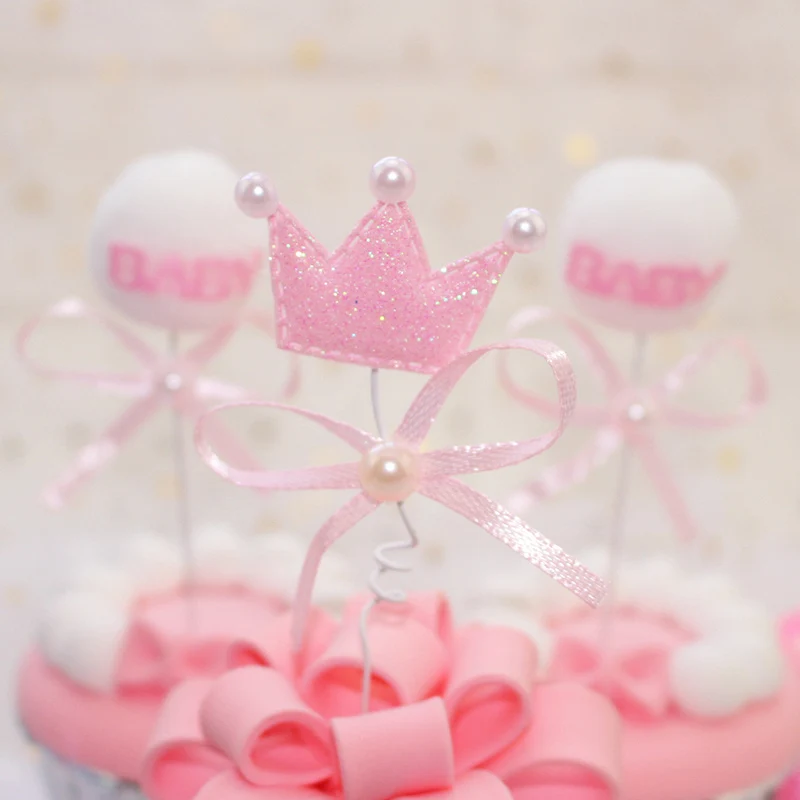 3 шт./лот милый детский торт с помпоном украшение для торта на день рождения душ