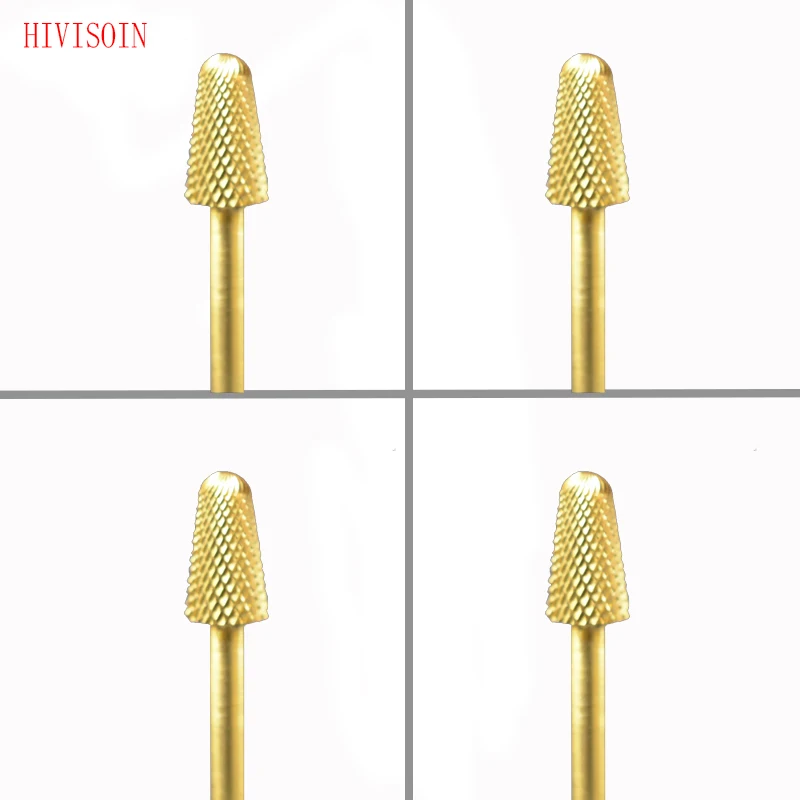 

HIVISOIN Carbide Nail Drill Bit - Safety Bit - F (Gold)