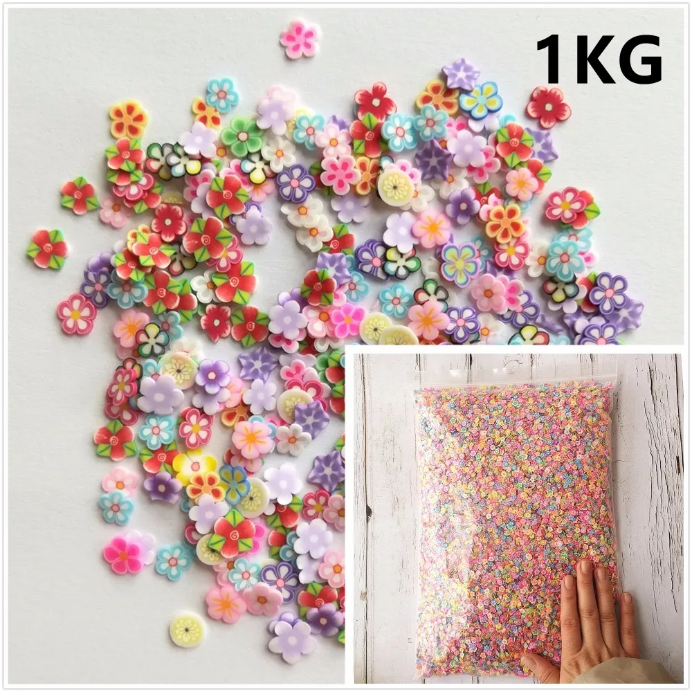1 кг 100000 шт DIY слизи фруктовые ломтики торта цветочный наполнитель для ногтей