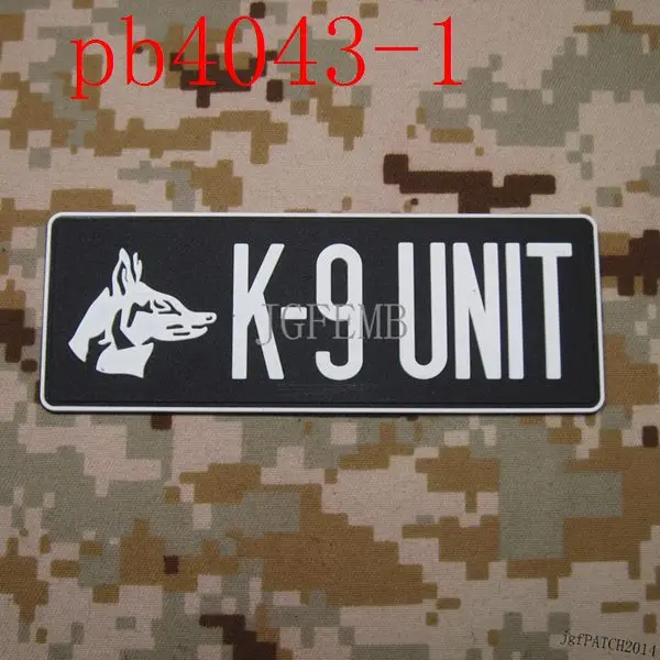 K-9 блок K9 собачья лапа боевой дух тактических военных 3D ПВХ патч - Цвет: pb4043 luminous
