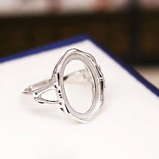 Обручальное кольцо из стерлингового серебра 925 пробы Женское 13x18 мм овальный