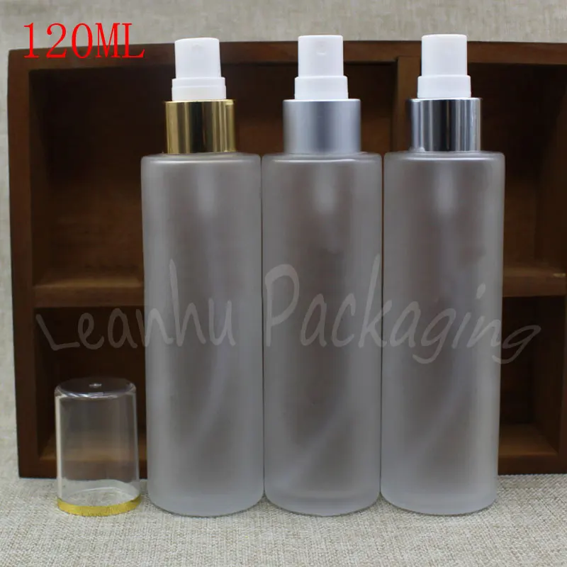 120ML Transparent Frosted Glass Spray Bottle , 120CC Toner / Water Sub-bottling , Empty Cosmetic Container ( 12 PC/Lot )