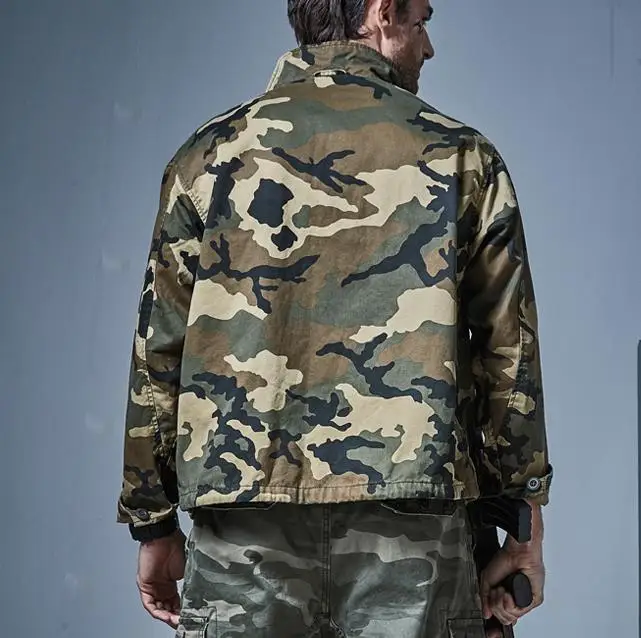 Джунгли Камуфляжные пальто мужские куртки в стиле милитари с длинным рукавом