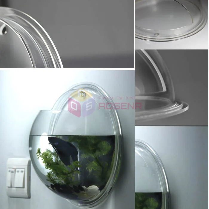 Креативные золотые рыбки Акриловые Настенные рыбные миски аквариумные