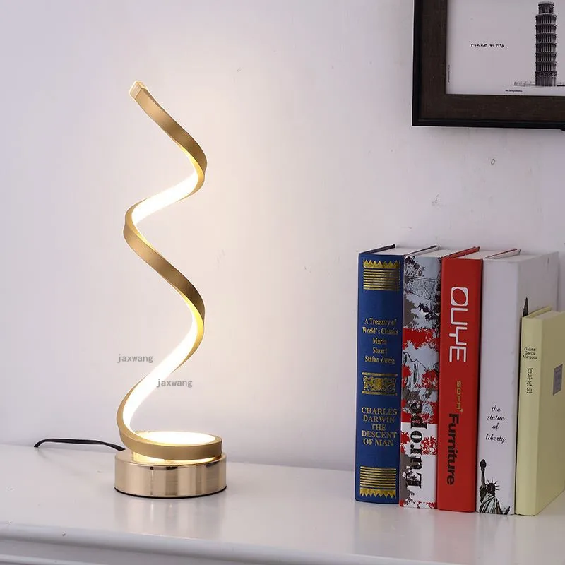 Modern nordic LED strip light table lamp bedside aluminum deco maison lamps for the bedroom desk bed dfdsg | Освещение