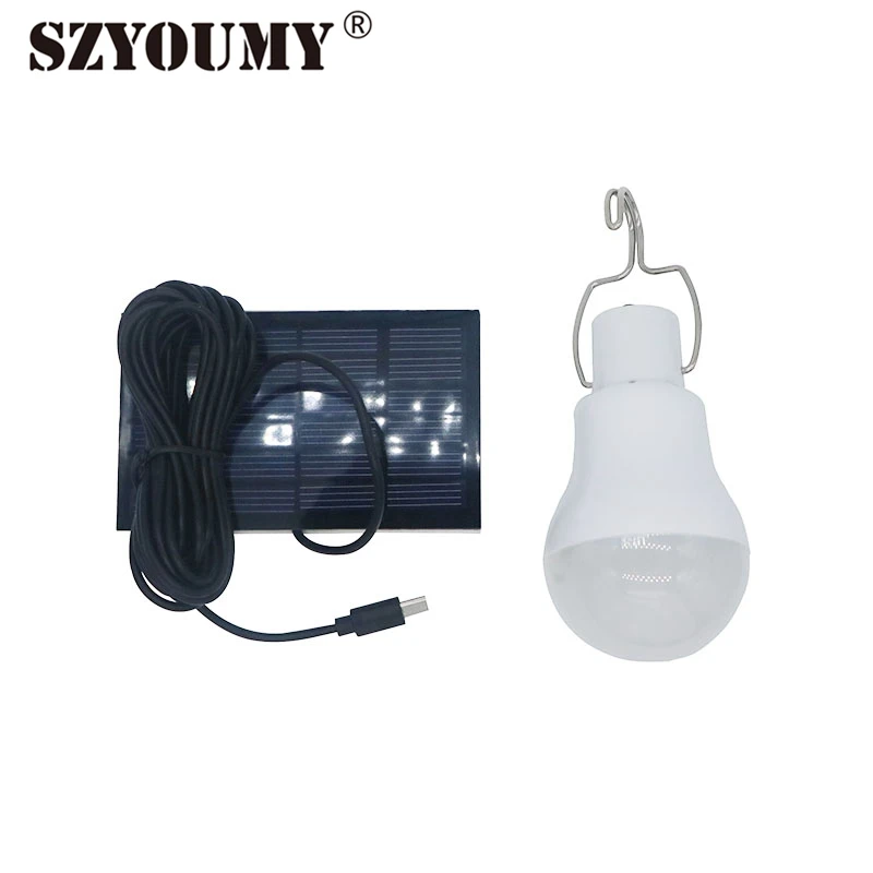 SZYOUMY 2835 Solar Powered 15W Emergency Lamp IP44 Portable Camping Light High Brightness Rechargeable Fishing |Светодиодные
