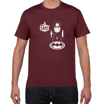 W382 wine red Ozzy osborn Earth band Футболка мужская черная Sabbath крутая футболка мужская великая Ozz хлопок Повседневная металлическая полоса размера плюс футболки - Цвет: W382 wine red