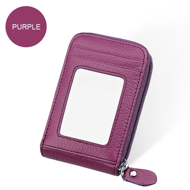 purple Smiley sunshine держатели для кредитных карт из натуральной кожи Rfid walleбизнес чехол для банковских карт держатель для карт и id Держатели porte carte - Цвет: purple