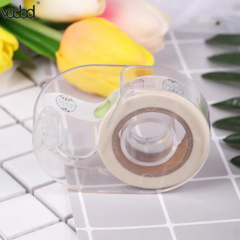 

Transparent Tape Cutter Holder Plastic Japanese Paper Tape Dispenser Portable Sticker Holders Storage Office Supplies