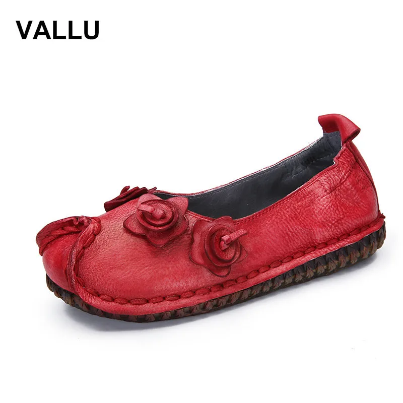 Женские мокасины из натуральной кожи VALLU винтажные Лоферы ручной работы на