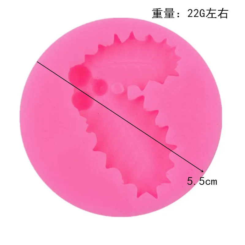 Силиконовые формы для рождественских листьев в форме фруктов кондитерские