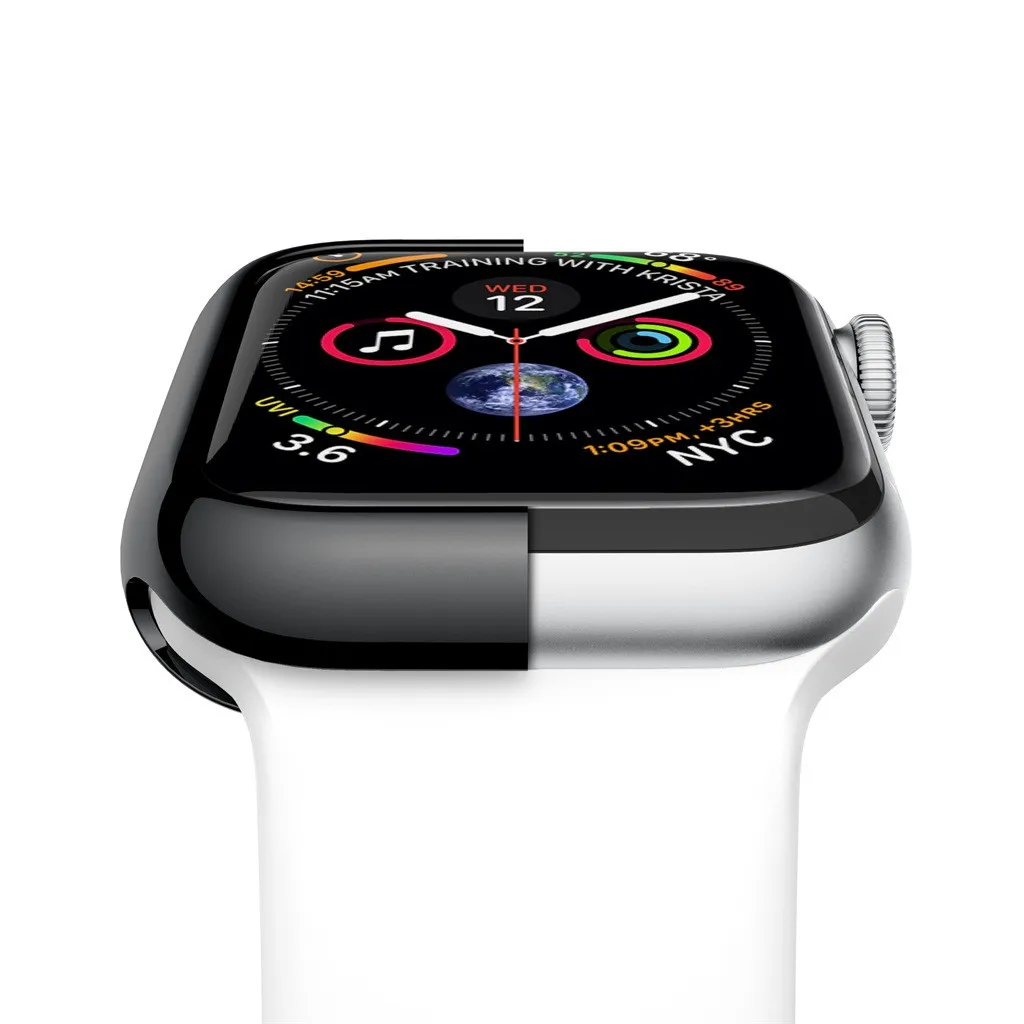 Защитный чехол бампер Xinsilu Ультратонкий из ТПУ с покрытием 44 мм 40 для Apple Watch серии