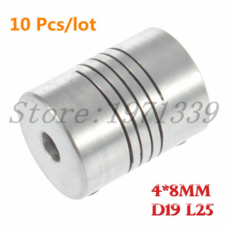 10pcs/lot New 4x8mm Shaft Coupling Flexible OD19mm*25mm 4mm 8mm For CNC Parts Stepper Motor | Обустройство дома