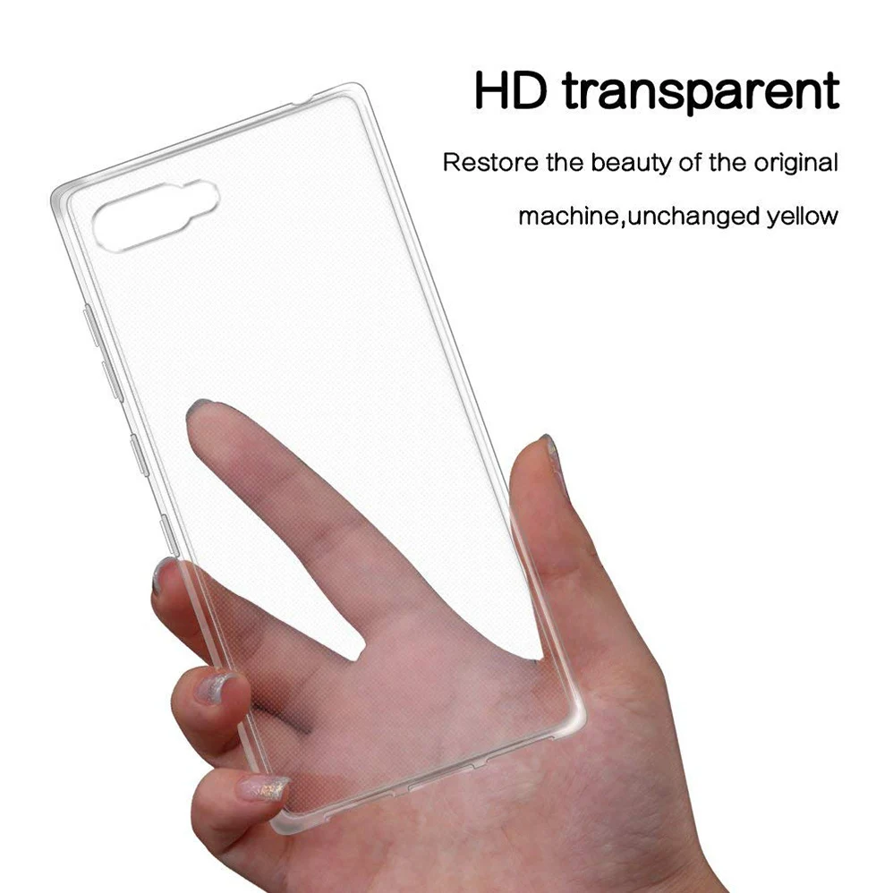 For BlackBerry Key2 BBF100 Transparent Soft TPU Case Crystal Slim Anti Slip Case Back Protector Cover Shockproof for key two