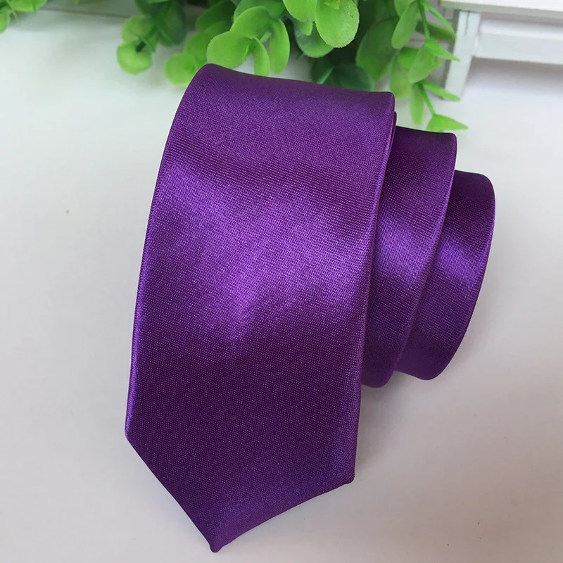 Ties Solid PURPLE Color Necktie Stage Performance Bright Version 5cm Narrow Tie | Аксессуары для одежды