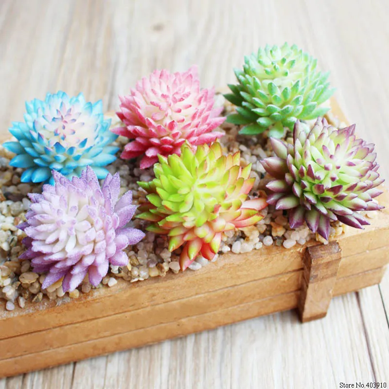 

Artificial Lifelike Succulents Flower Home Decoration PVC Plant Garden Miniature Aloe Cactus DIY Home Floral Decorative Flower