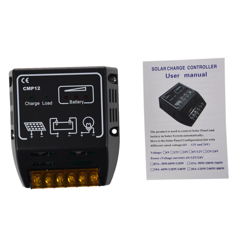 10A 12V Солнечный контроллер заряда Панели солнечные Батарея регулятор надежную