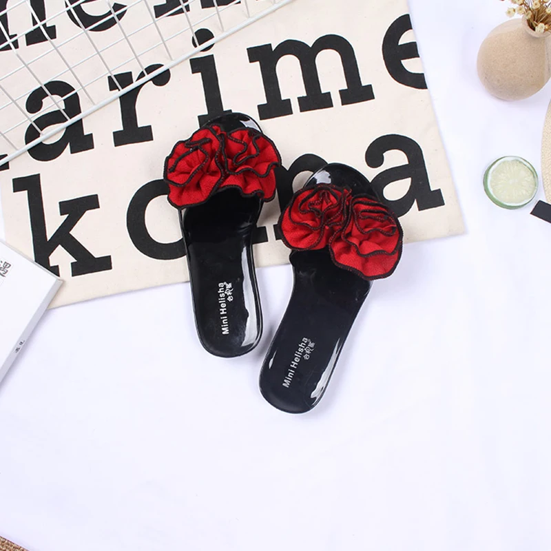 Богемные прозрачные сандалии с цветочным рисунком женские 4 вида цветов шлепанцы