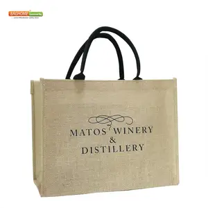 100 шт.лот, оптовая продажа, сумки из джутового материала, женские ручные хозяйственные сумки с логотипом