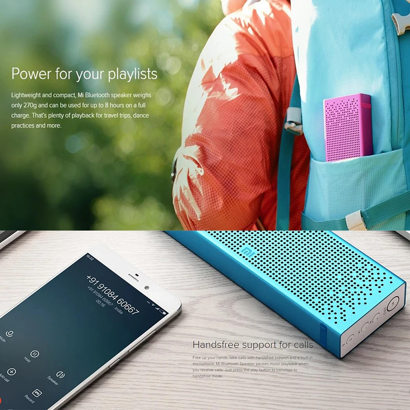 Оригинальный Xiaomi mi Bluetooth Динамик Беспроводной стерео ni Портативный MP3 плеер