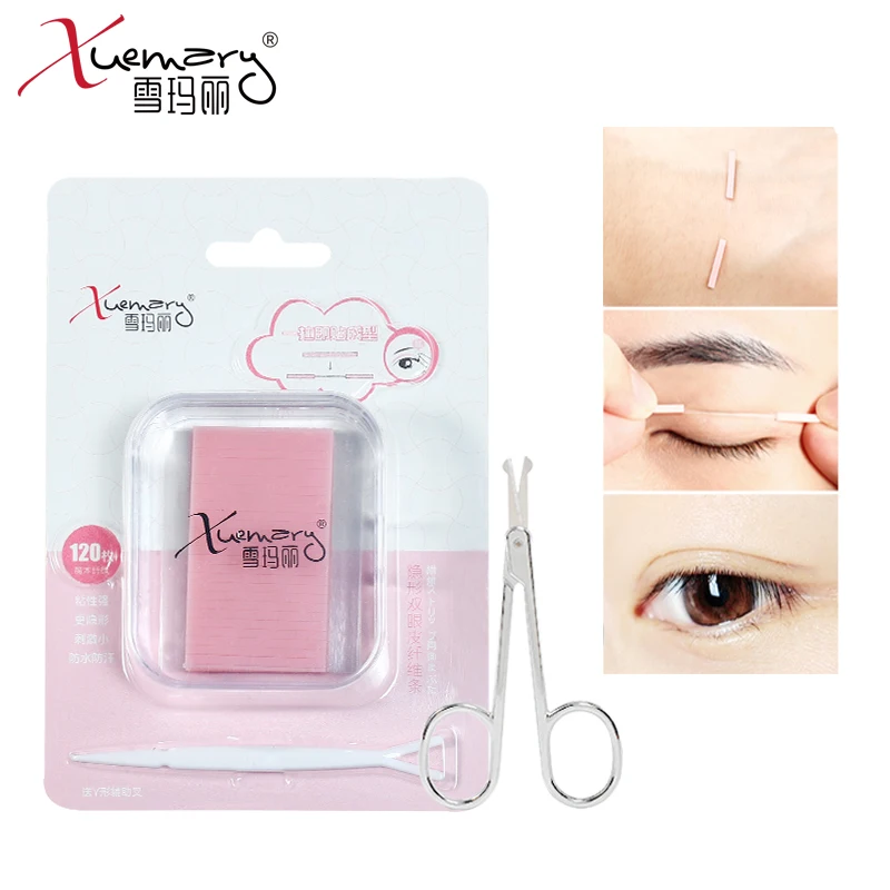 Xuemali Невидимый нитка для века 120 шт. лента век Стикеры с ножницы макияжа