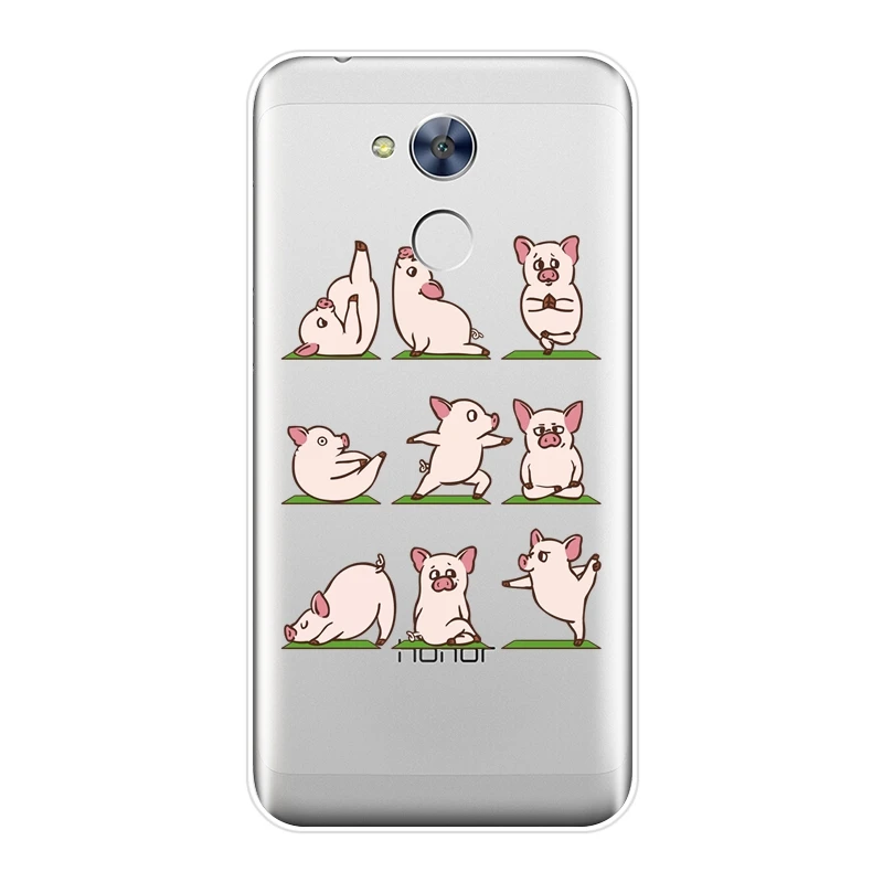 Чехол для телефона Yoga Pig мопса корги собаки Huawei Honor 6 5A 4X 5X 6X 6A Мягкая силиконовая