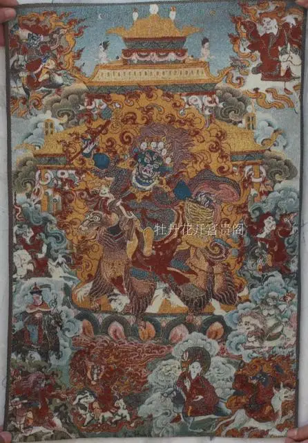 

Chinese Boutique collection the Thangka embroidery Mahakala diagram