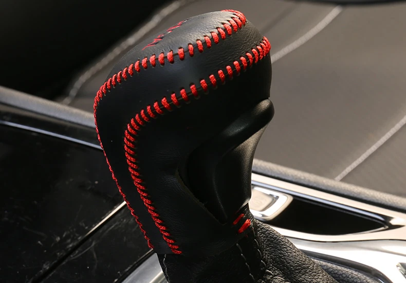 Lsrtw2017 коровья кожа ручной швейной машине Шестерни рычаг крышки для Buick Regal Opel Insignia