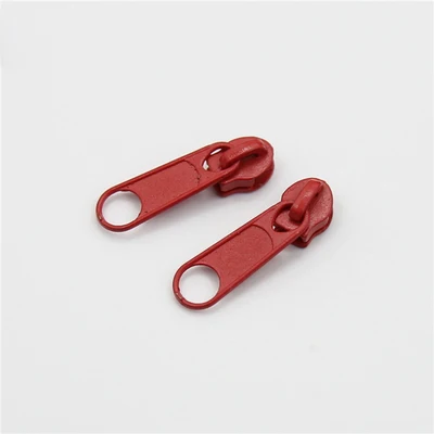 red Alipress 100 шт./лот 3# нейлоновая катушка на молнии слайдер DIY молния съемник головка для шитья портной инструменты 23 Цвета 3-008 - Цвет: red