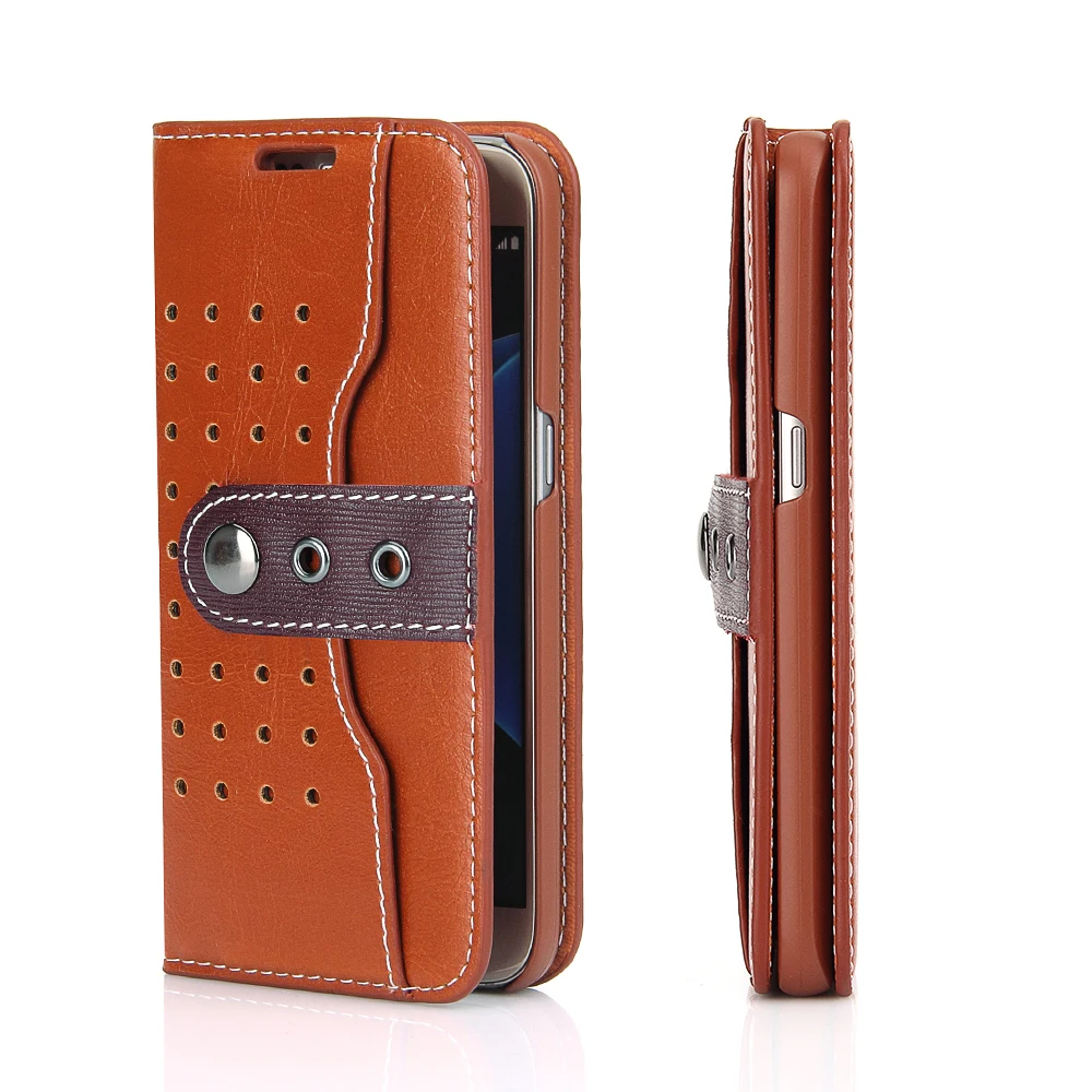 Fierre Шенн Флип Бумажник слот для карты держатель из натуральной кожи с пряжкой