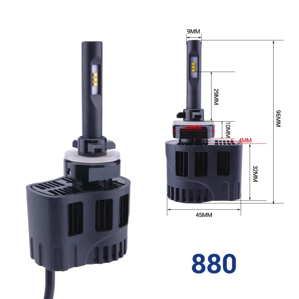 TC-X светодиодные лампочки комплект для автомобиля фары противотуманные Light 880 H27