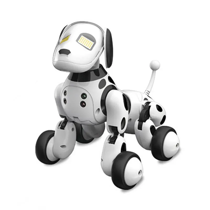Робот-чип для собак, умный питомец, интеллектуальная игрушка, RC 2,4G, беспроводные Электронные Домашние животные, собака, говорящая на пульте дистанционного управления, животные, подарок на день рождения - Цвет: Белый