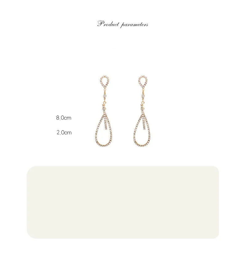 Женская тонкая серьга S925 с серебряной иглой простые длинные висячие серьги