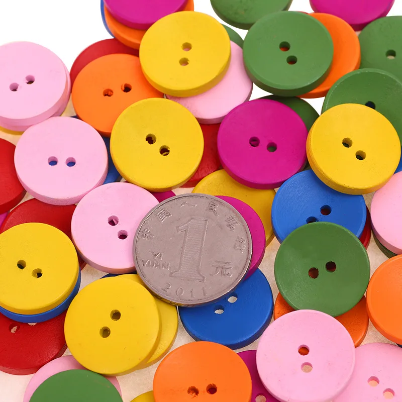 Круглые деревянные пуговицы с 2 отверстиями 40 шт.|mini buttons|button craftcraft sewing |