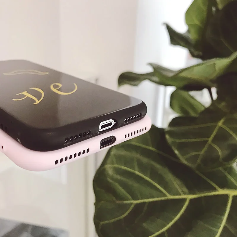Милая пара телефонных чехлов для iphone х чехол 6 6S 7 8 плюс крышка Мода ультра тонкий