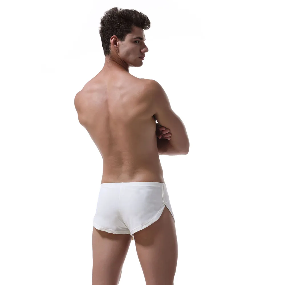 2022 best price 4pcs/lot Men Boxers Underwear Solid Color Soft Underpants Silky Sexy Calzoncillos Hombre