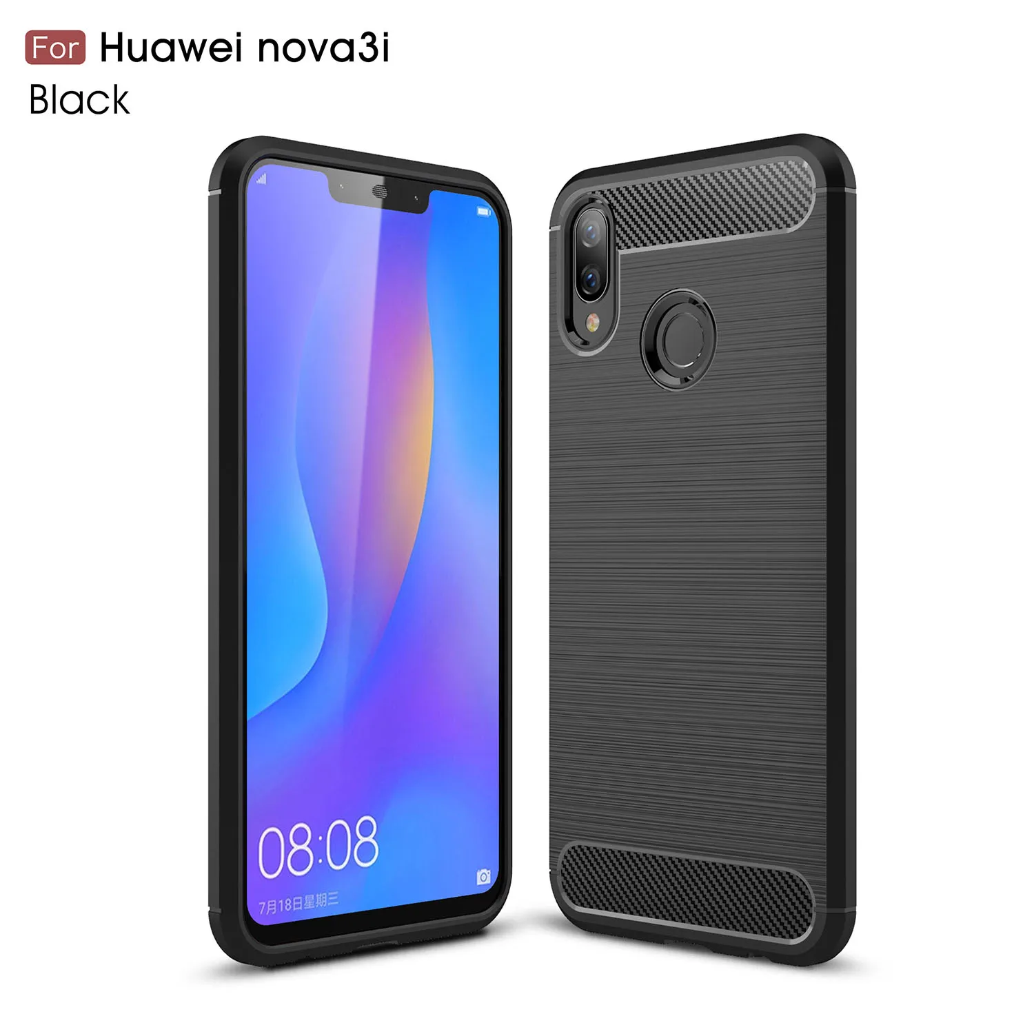 Carbon Fiber Armor Case For Huawei Honor 8X 10 9 8 7X V10 V9 Back Capa Coque Funda Bag Y7 Prime 2017 Fashion Shell |