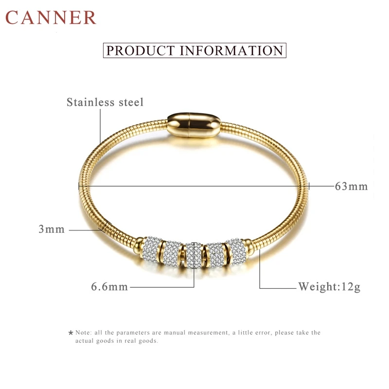 Fashion Crystal Metal Beads Stainless Bangles Bracelets for Women Wire Cabe Magnetic Bangle Wedding Party Jewelry Gifts C35 | Украшения и