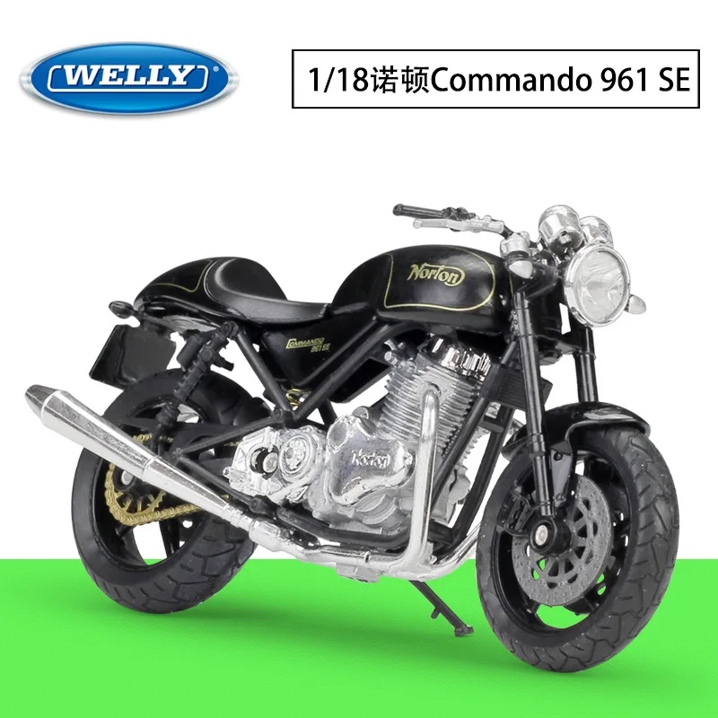 COMMANDO 961 SE 1:18 Welly Suzuki Honda Triumph Yamaha Aprilia Norton литой мотоцикл - Цвет: COMMANDO 961 SE