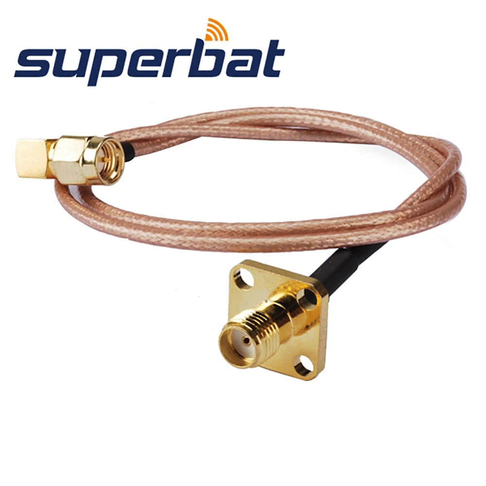 Панельное крепление Superbat с разъемом SMA прямой к разъему прямоугольный ОТРЕЗОК
