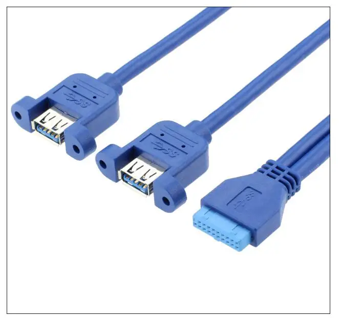 Двойной двойной порт USB 3 0 мама винтовое крепление типа панели к материнской