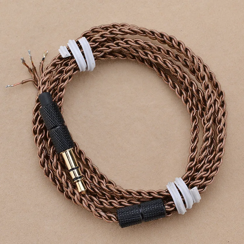 

DIY Headphone cable 3.5mm 6N UE18 core single crystal copper cable Strands audio Earphone Maintenance Wire for headset