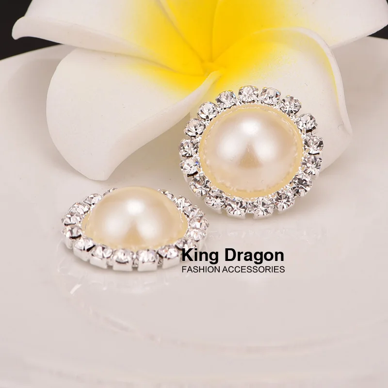 Пуговицы со стразами цвета слоновой кости жемчужные пуговицы для украшения