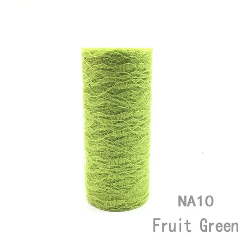 NA10Fruit green 15 см 10 ярдов кружева тюль рулон одежды шитье и свадебное украшение из ткани лента на стул для вечеринки лук настольная дорожка украшения - Цвет: NA10Fruit green
