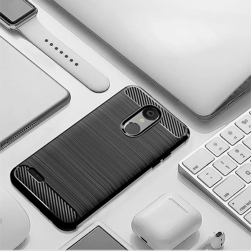 Защитный чехол для LG Tribute Empire из углеродного волокна мягкий силиконовый телефона