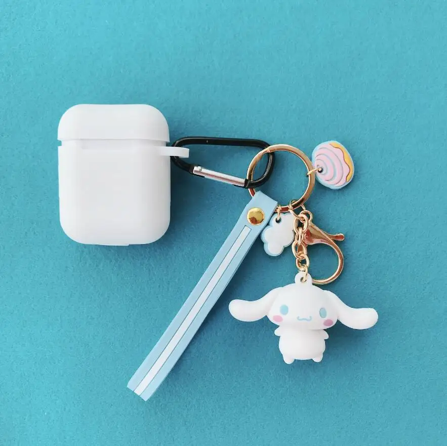 Модный Забавный Мягкий силиконовый чехол для Apple Airpods с мультяшными животными, кукла Санрио, противоударный чехол для Apple, гарнитура для Airpods, чехол - Цвет: Белый