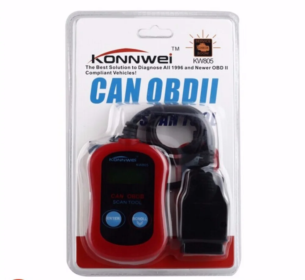 KONNWEI KW805 автомобильный считыватель кодов CAN BUS OBD2 OBDII диагностический инструмент