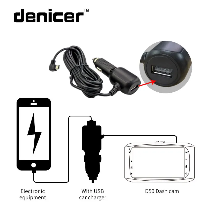 Denicer Видеорегистраторы для автомобилей Dashcam Full HD 1080p видео Регистраторы
