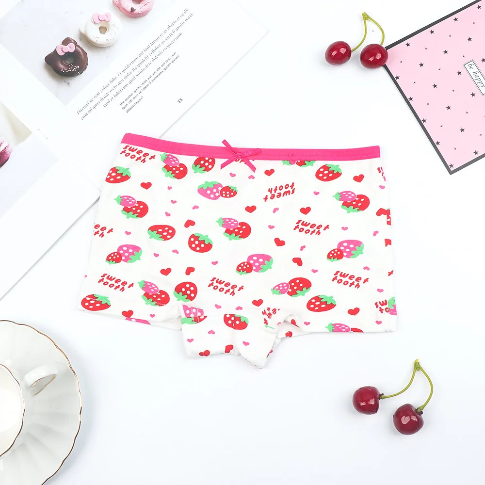Детское нижнее белье с рисунком милые хлопковые трусы боксеры для девочек