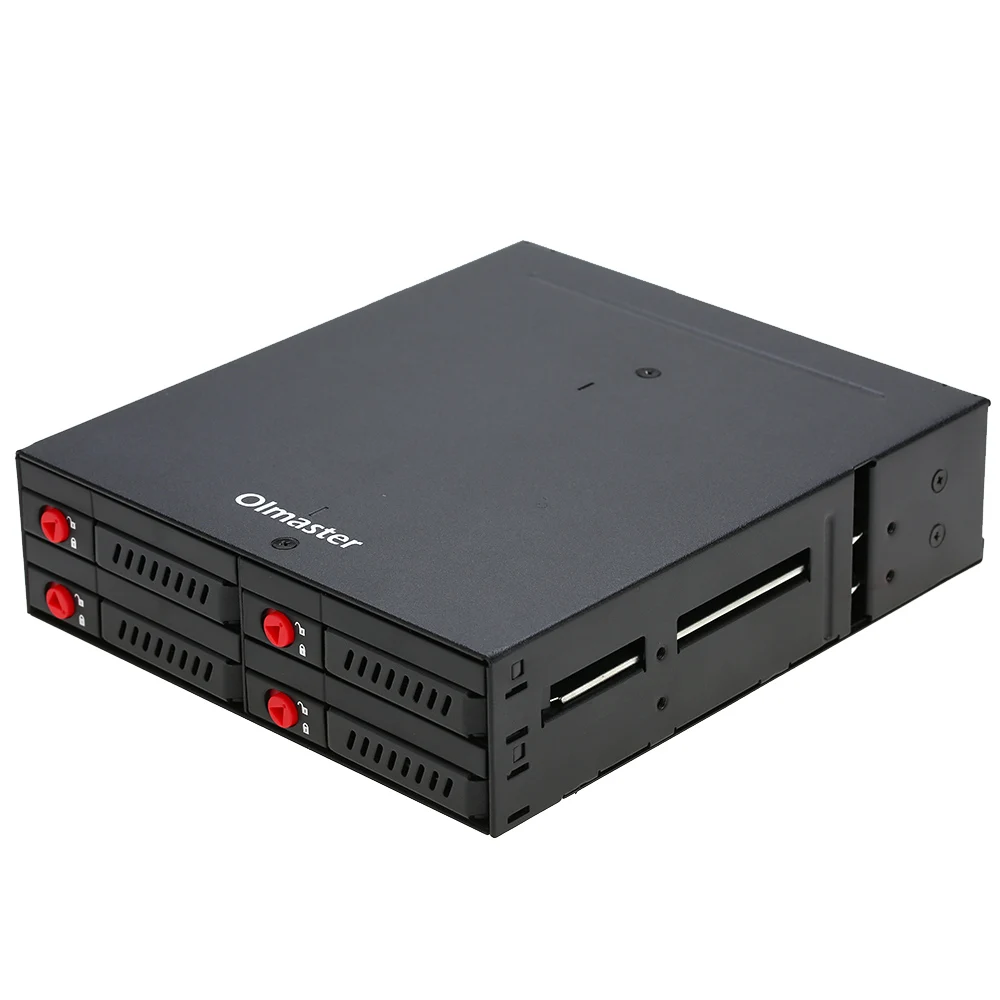 4 отсека 2,5 дюймов SATA HDD SSD жесткий диск мобиль, Мобильная стоечная плата с функцией блокировки ключа, поддержка горячей замены, высокая скорость 6 Гбит/с